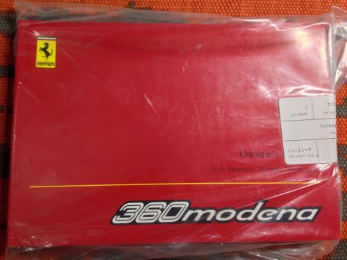 2004 ferrari 360 modena owners manual genuine  **super rare** brand new sealed!!