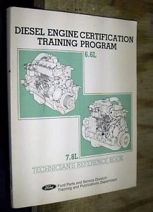 1987 ford f600 700 800 6.6l 7.8l turbo diesel engine major service training manl