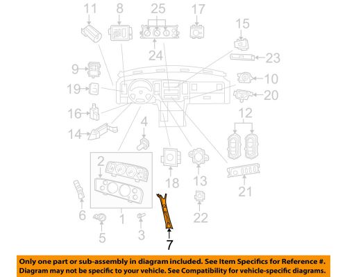 Dodge chrysler oem 06-07 ram 1500 cluster switches-trim panel zl39bd1ab