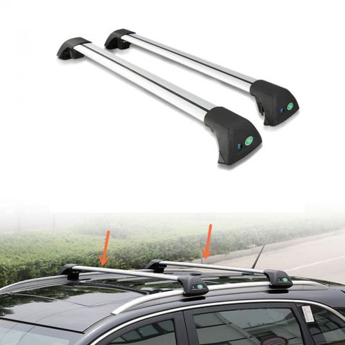 Silvery cross bar roof cargo luggage rack for cadillac srx panoramic sunroof