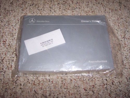 2001 mercedes benz slk 230 320 owner user manual guide book 2.3l 3.2l v6 coupe