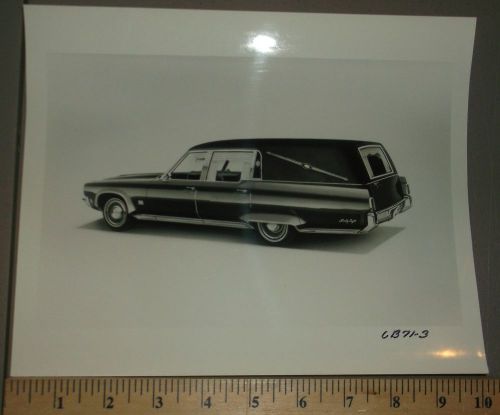 1971 c b cotington funeral coach hearse oldsmobile chassis brochure b&amp;w photo