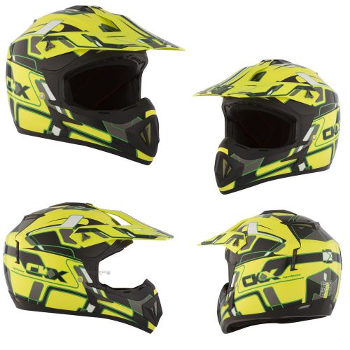 Mx helmet ckx tx 529 synthesis yellow/green/black medium adult motocross