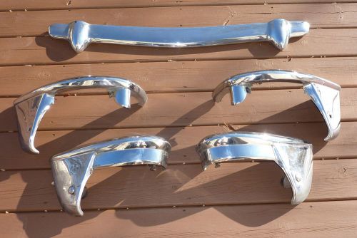 1955 chevrolet bumper grille guard set &amp; mount chevy 210 sedan ht convertible