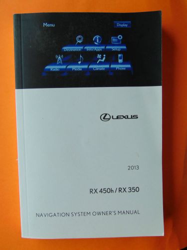 2013 lexus rx450h / rx350 navigation owners manual kit