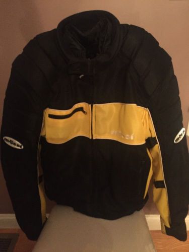 Men&#039;s large mossi sport black/yellow motorcycle jacket