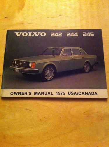 1975 volvo 240 242 244 245 owners manual