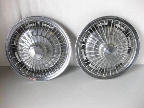 1971 1973 1975 1972 chevrolet camaro nova malibu wire spoke hubcaps 14&#034; (2) 1974