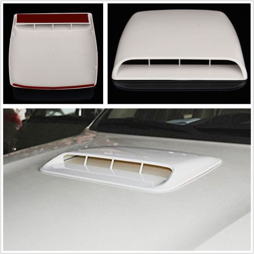 Diy car hood simulation air flow intake vent bonnet cover ornament sticker white