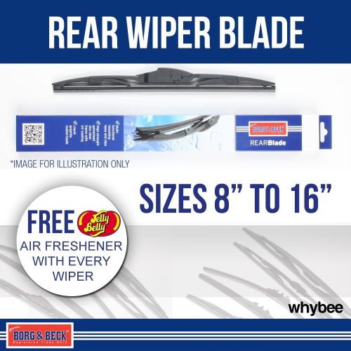 Borg &amp; beck rear wiper blade (x1) multi-clip fitment all sizes 8&#034; to 16&#034;