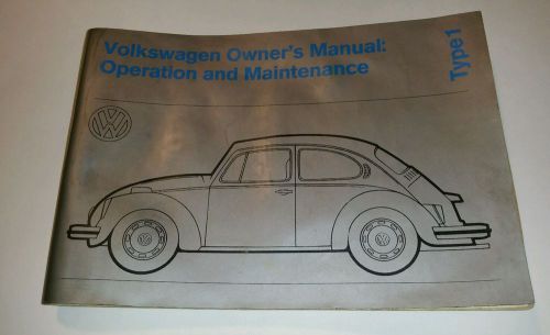 Volkswagen owner&#039;s manual 1972 vintage