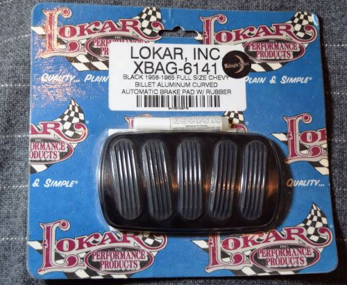 Lokar xbag-6141 billet aluminum brake pedal pad 1958-65 full size chevy