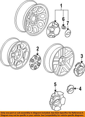 Gm oem 9595469 hub cap