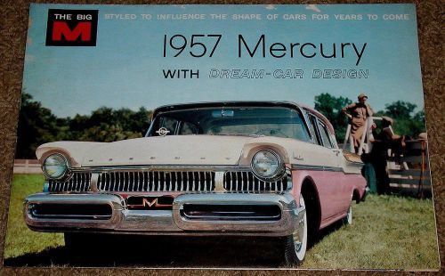 1957 mercury brochure &#034;the big m with dream-car design&#034; poster fold-out size