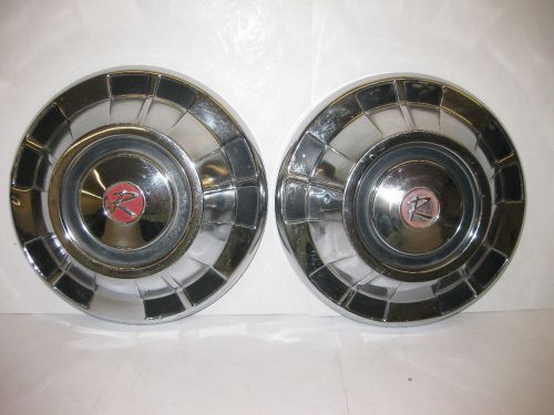 1966 67 65 64 63 rambler rebel american marlin dog dish hubcaps (2) good &amp; rare