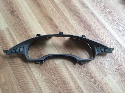 Oem 1998-2004 cadillac seville gauge cluster surround w/ buttons dash trim grey