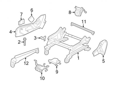 Chrysler oem dodge seat track cover 1xn96dx9aa image 5