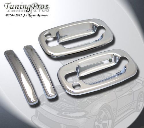 Chrome door handle cover 2 door 2 keyhole abs chevy suburban 1500 2000-2006