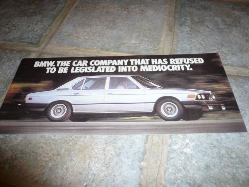 1980 bmw 320i 528i 633csi 733i sales brochure