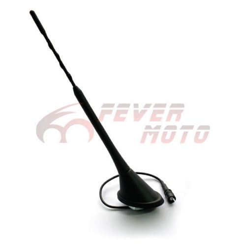 9&#034; black roof mast whip antenna + base bottom for vw passat b5 beetle cabrio fm