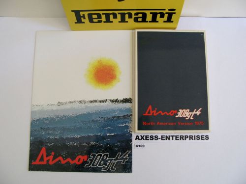 1975 ferrari dino 308 gt4  308gt/4 owners manual + vintage sales brochure # k109