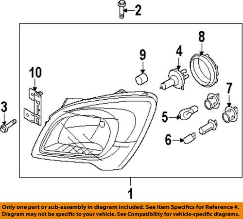 Kia oem 921011f531 headlight-headlamp assembly