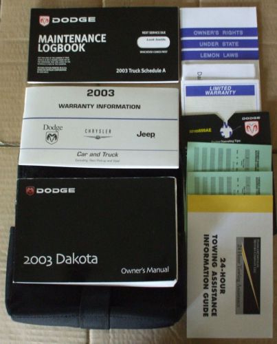 2003 dodge dakota owners manual guide with case