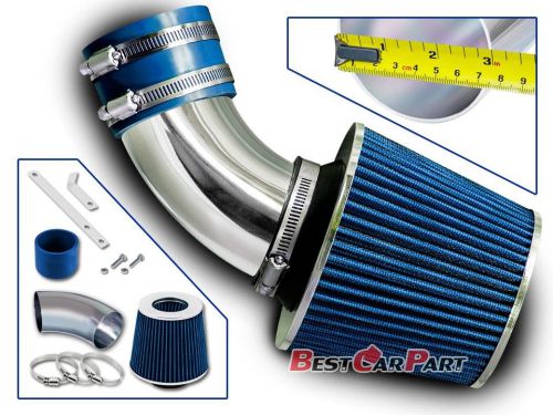 Bcp blue 00-05 toyota rav4 2.0l 2.4l l4 short ram air intake + filter