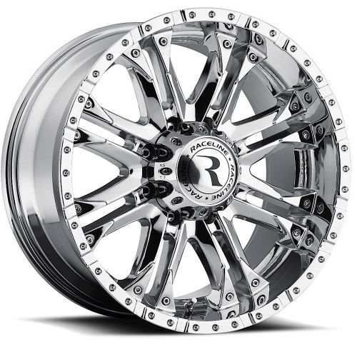 17x8.5 chrome raceline octane 996c 8x170 -6 wheels trail grappler 265/70/17