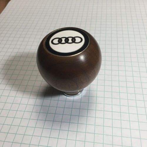 Audi shift knob,  walnut nos,  amco,  cloisonné emblem, tt quattro all-road a4