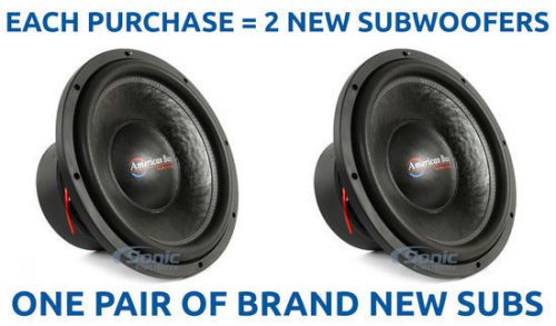 2) american bass hd15d2 3000w 15&#034; dual 2-ohm car subwoofers car audio subs