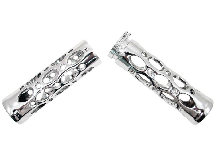 1" chrome hand grips for honda shadow cb vt vtx s40 m50 m109r vulcan cruisers