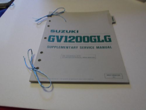 1986 suzuki gv1200glg supplementary service manual