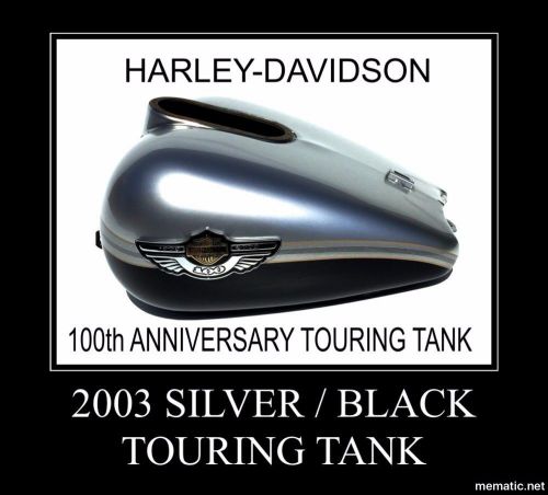 100th anniversary 2003 silver black gas fuel tank fuel injected badges emblems