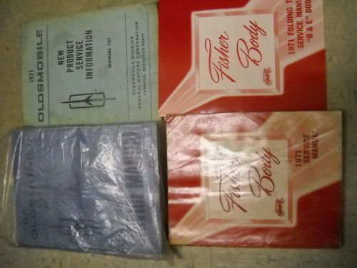 1971 oldsmobile cutlass 442 w30 service shop repair manual set factory