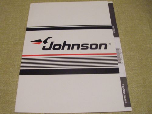 Omc johnson outboard 9.9 15 hp operators manual 432365 english french good cond.