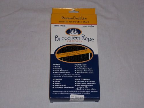 Black braided 3/8&#034; x 25&#039; quality boat dock line / rope