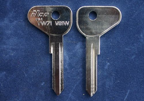 Vw71 blank key volkswagen 1971-1979 beetle 1968-1973 fastback karmann ghia more