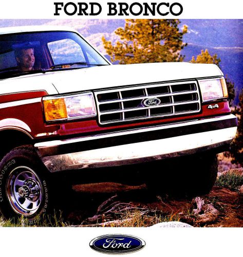 1988 ford bronco brochure -bronco custom-bronco xlt-bronco eddie bauer-4x4