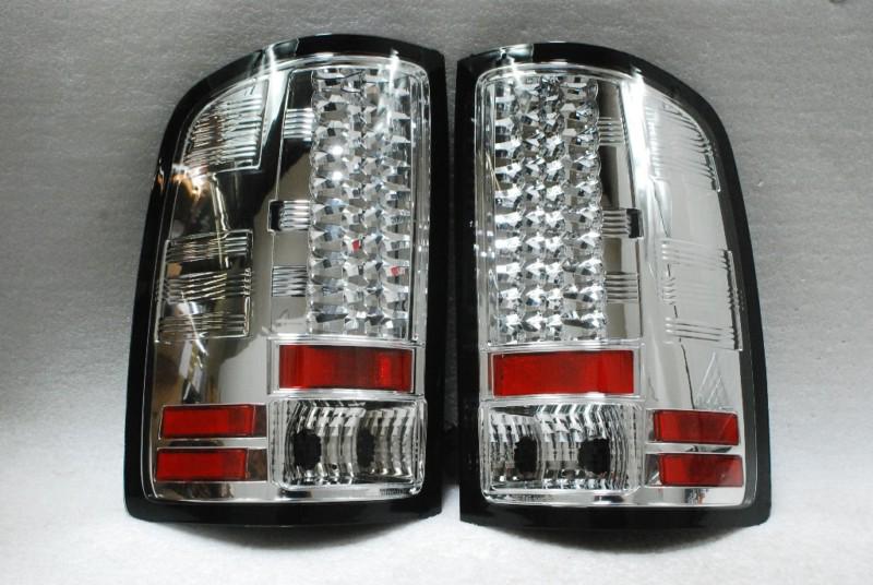 07-11 gmc sierra pickup truck chrome clear full led tail lights lamps left+right