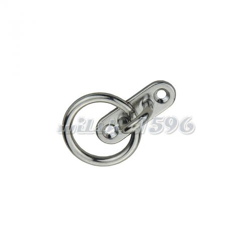 316 stainless steel pad eye plate  5mm / 3/16 eye hook + ring for marine boat