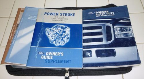 2005 ford f super duty owners manual set 05 guide f250 f350 w/case diesel