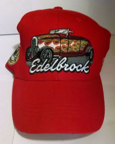 Edelbrock &#034;the fun team&#034; cap-hat red brand new sports specialties