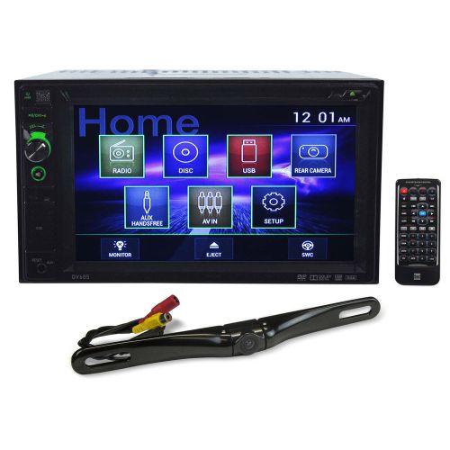 Dual dv605 car double din 6.2&#034; dvd/cd/mp3 player/receiver+license plate camera