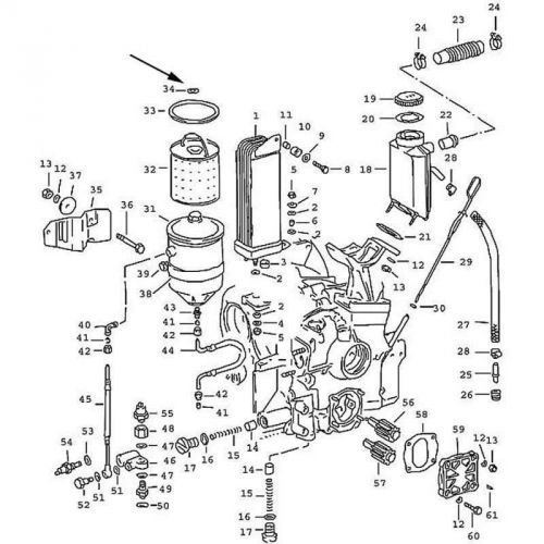 Porsche® 356/911/912 sealing ring, oil canister bolt,1950-1969