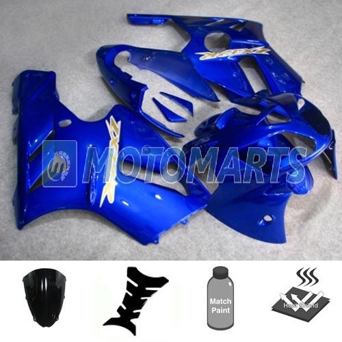 5 in 1 bundle for kawasaki ninja zx12r 02 03 04 body kit fairing & windscreen af