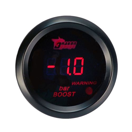 2&#034; 52mm black cover car universal digital red led bar turbo boost gauge wys