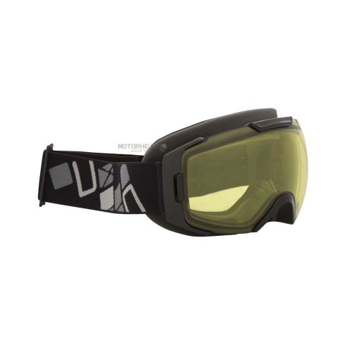 Snowmobile ckx hawkeye goggle snow black yellow lens anti-fog adjustable