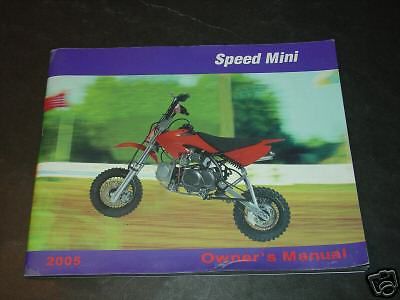 2005 speed mini motorcycle owners manual