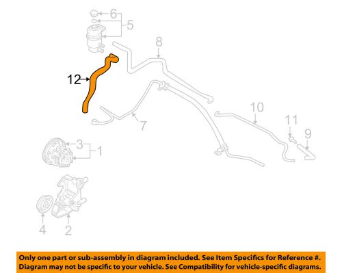 Mitsubishi oem 2003 outlander-power steering suction hose mr594586